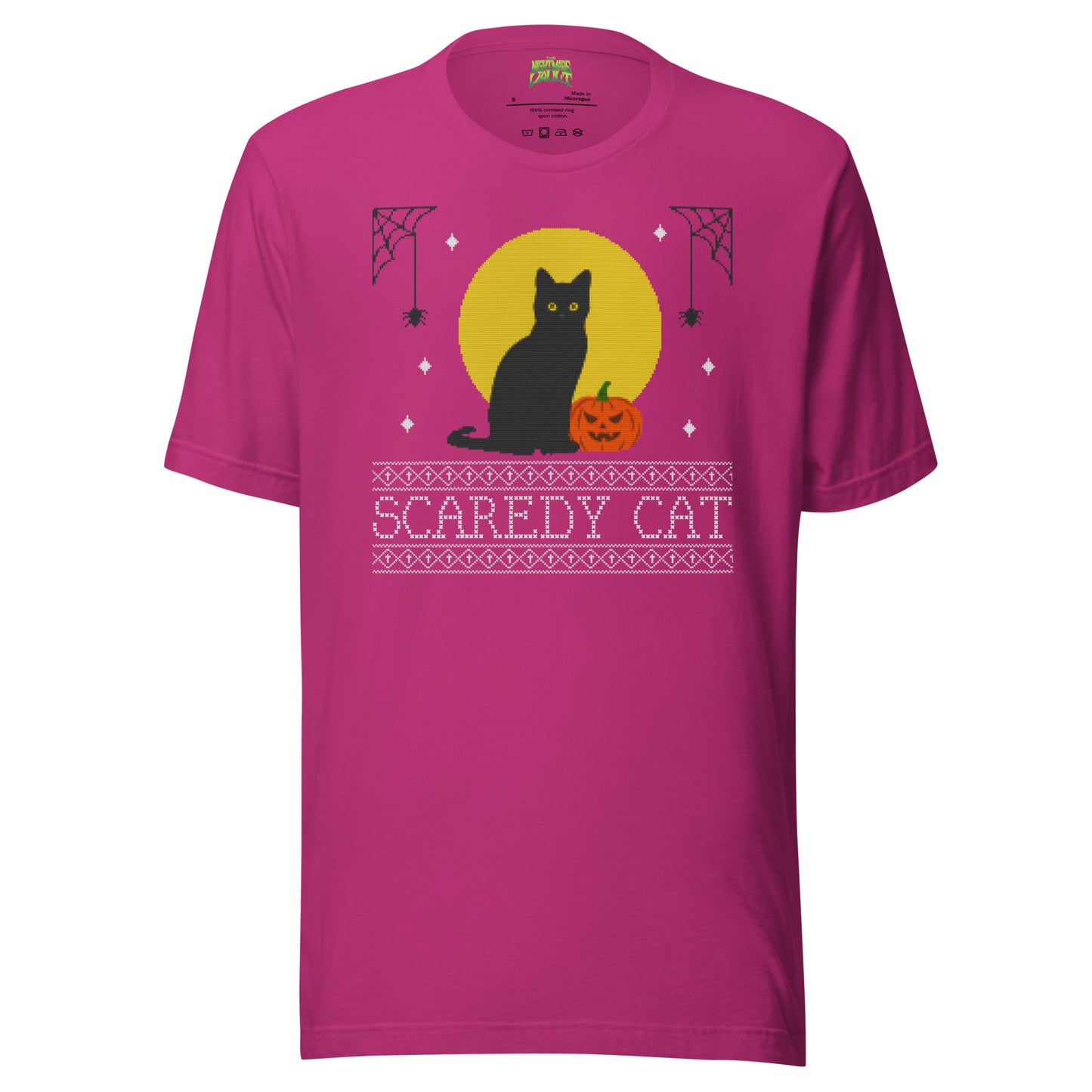 Scaredy Cat Cross-Stitch tee