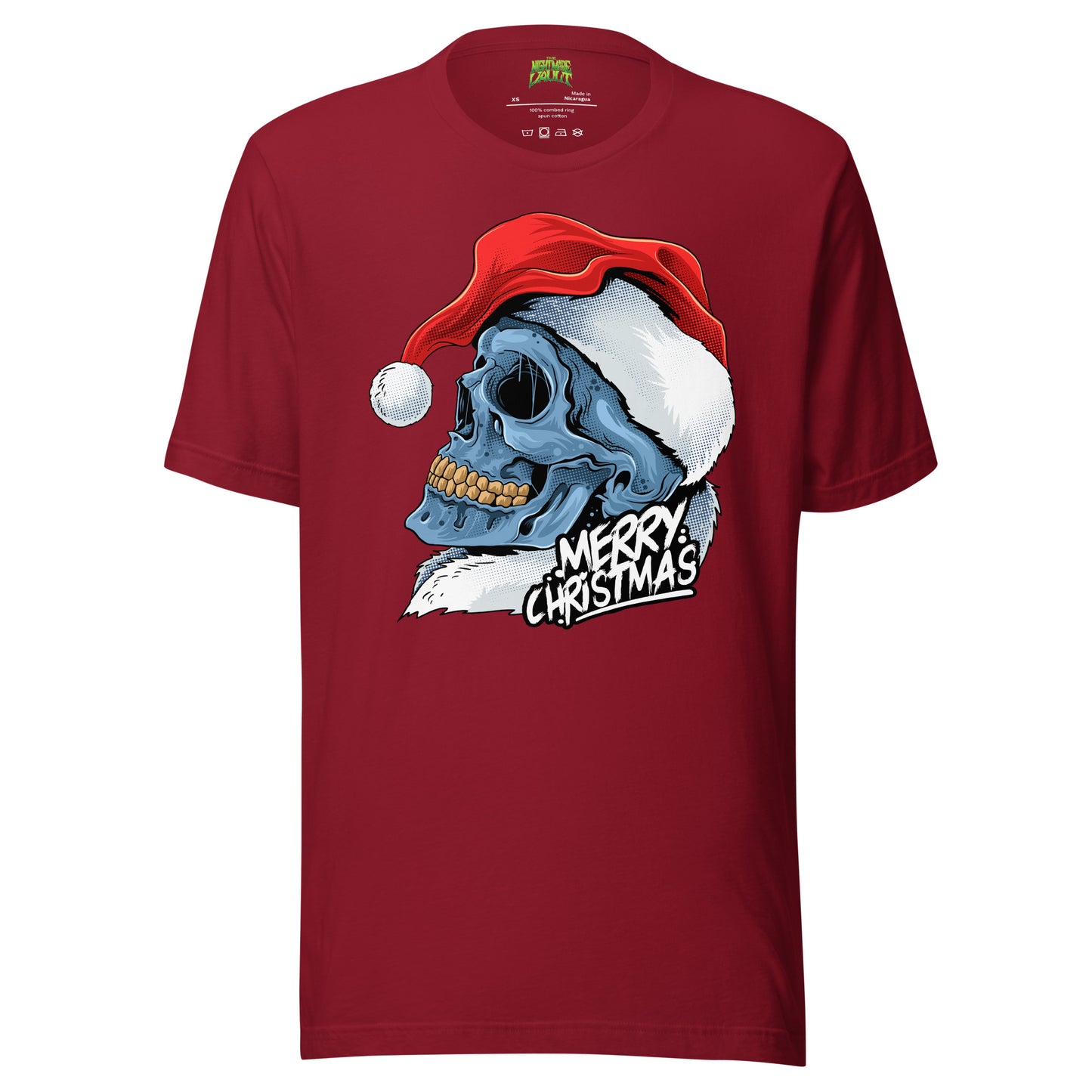 Santa Skull - Merry Christmas tee