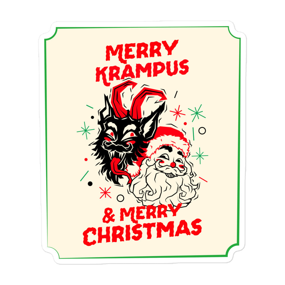 Merry Krampus & Merry Christmas Decal