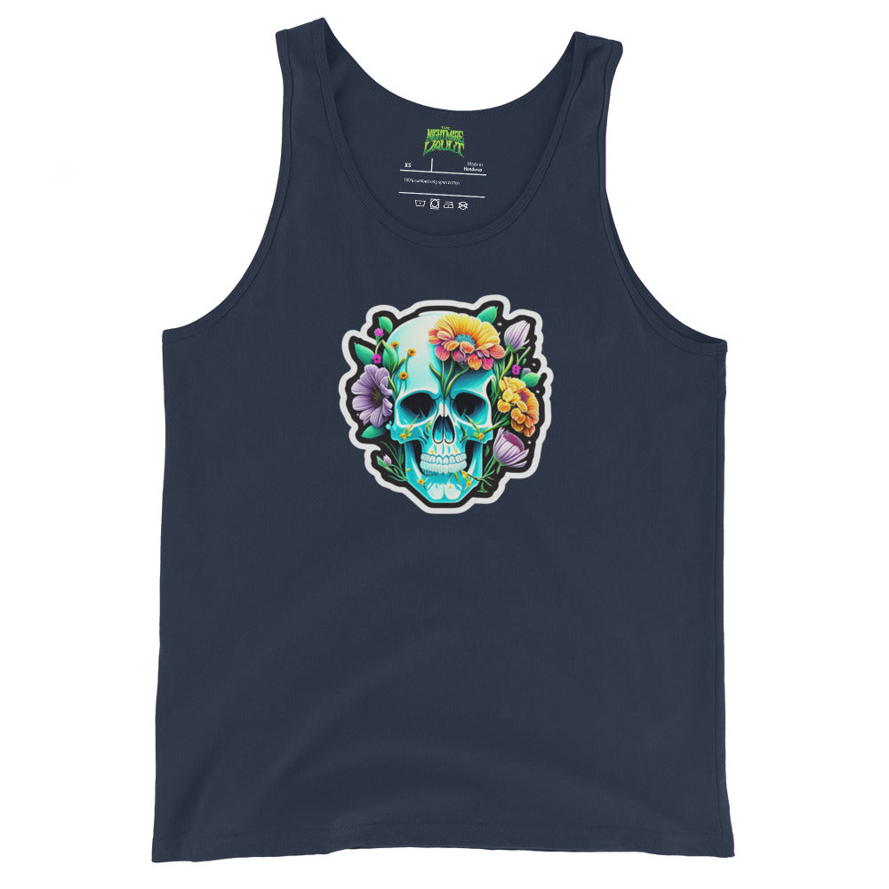 Candy Skull with Flowers Tank