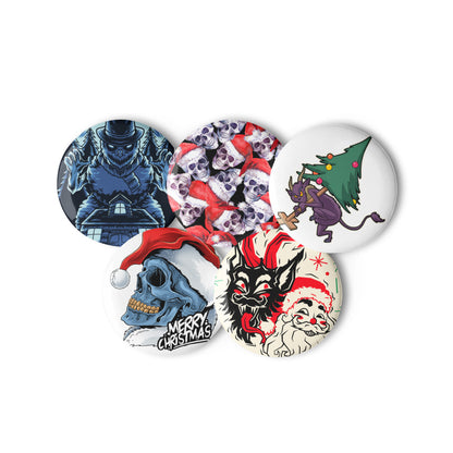 Holiday Collection - Set of 5 pin buttons