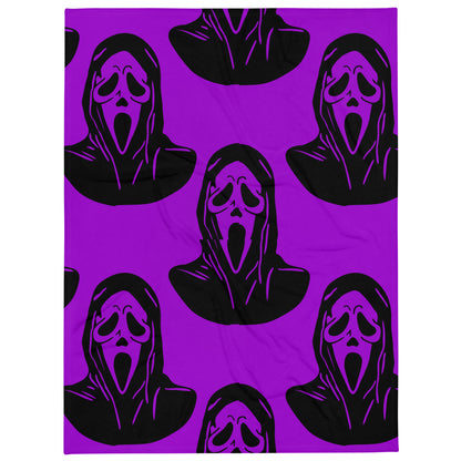 Ghost Face Fuzzy Throw Blanket